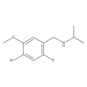 N-(4-Bromo-2-fluoro-5-methoxybenzyl)propan-2-amine结构式