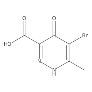 5-Bromo-6-methyl-4-oxo-1,4-dihydropyridazine-3-carboxylic acid结构式
