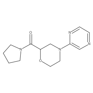 4-(Pyrazin-2-yl)-2-(pyrrolidine-1-carbonyl)morpholine结构式