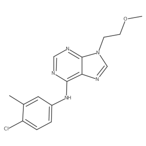 N-(4-chloro-3-methylphenyl)-9-(2-methoxyethyl)-9H-purin-6-amine结构式