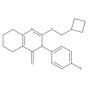2-[(Cyclobutylmethyl)sulfanyl]-3-(4-fluorophenyl)-3,4,5,6,7,8-hexahydroquinazolin-4-one Structure