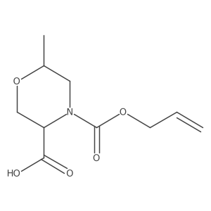 (3S,6S)-6-methyl-4-[(prop-2-en-1-yloxy)carbonyl]morpholine-3-carboxylic acid Structure