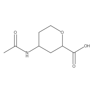4-Acetamidooxane-2-carboxylic acid Structure