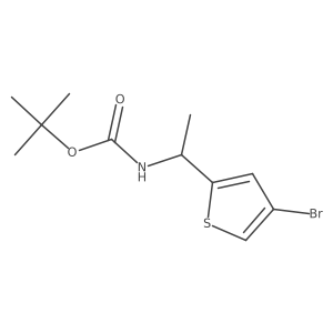 tert-butyl N-[1-(4-bromothiophen-2-yl)ethyl]carbamate结构式