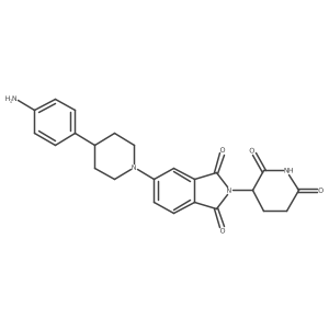 5-[4-(4-aminophenyl)piperidin-1-yl]-2-(2,6-dioxopiperidin-3-yl)-2,3-dihydro-1H-isoindole-1,3-dione结构式
