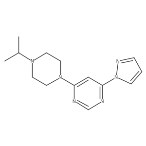 4-[4-(propan-2-yl)piperazin-1-yl]-6-(1H-pyrazol-1-yl)pyrimidine Structure