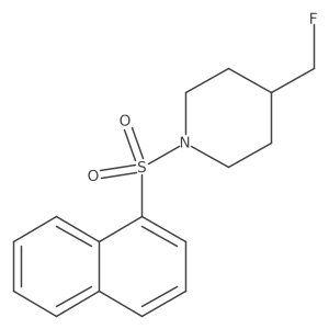 4-(Fluoromethyl)-1-(naphthalene-1-sulfonyl)piperidine结构式