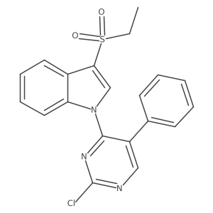 1-(2-chloro-5-phenyl-4-pyrimidinyl)-3-(ethylsulfonyl)-1H-Indole结构式