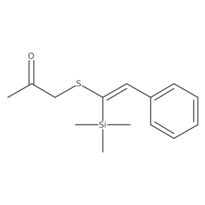 1-[[(1Z)-2-Phenyl-1-(trimethylsilyl)ethenyl]thio]-2-propanone结构式