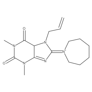 8-(azepan-1-ium-1-ylidene)-1,3-dimethyl-7-prop-2-enyl-5H-purine-2,6-dione Structure