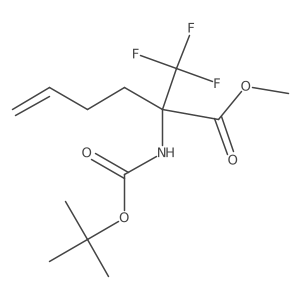 Methyl 2-[(tert-butoxycarbonyl)amino]-2-(trifluoromethyl)hex-5-enoate结构式