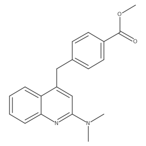 Methyl 4-[[2-(dimethylamino)-4-quinolinyl]methyl]benzoate结构式