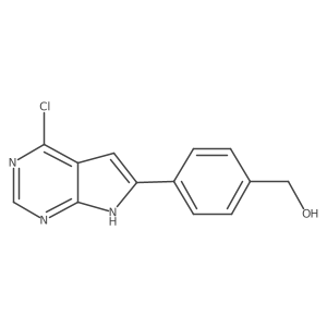 [4-(4-Chloro-7H-Pyrrolo[2,3-d]pyrimidin-6-yl]-phenyl]-methanol Structure
