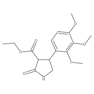 Ethyl 2-oxo-4-(2,3,4-trimethoxyphenyl)-3-pyrrolidinecarboxylate结构式