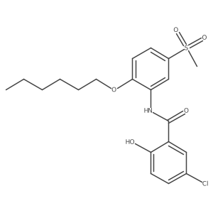 Benzamide,5-chloro-n-[2-(hexyloxy)-5-(methylsulfonyl)phenyl]-2-hydroxy- Structure
