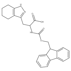 (S)-2-((((9H-Fluoren-9-yl)methoxy)carbonyl)amino)-3-(4,5,6,7-tetrahydro-1H-indazol-3-yl)propanoic acid结构式