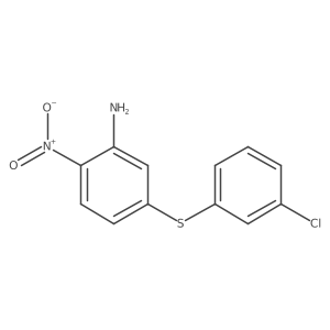 5-((3-Chlorophenyl)thio)-2-nitroaniline结构式