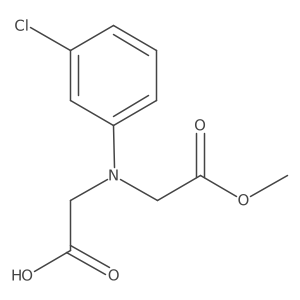 N-(Carboxymethyl)-N-(3-chlorophenyl)glycine 1-methyl ester结构式