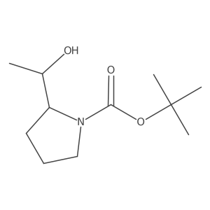 (2R)-tert-Butyl 2-(1-hydroxyethyl)pyrrolidine-1-carboxylate结构式