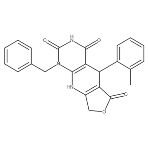 13-Benzyl-8-(2-methylphenyl)-5-oxa-2,11,13-triazatricyclo[7.4.0.0^{3,7}]trideca-1(9),3(7)-diene-6,10,12-trione结构式