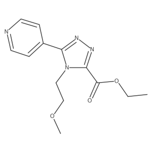 Ethyl 4-(2-methoxyethyl)-5-(pyridin-4-yl)-4H-1,2,4-triazole-3-carboxylate结构式