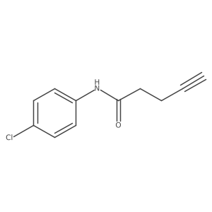 N-(4-chlorophenyl)pent-4-ynamide结构式