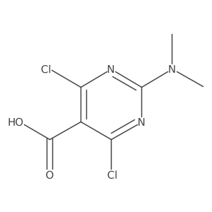4,6-Dichloro-2-(dimethylamino)-5-pyrimidinecarboxylic acid结构式