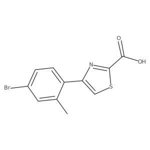 4-(4-Bromo-2-methyl-phenyl)-thiazole-2-carboxylic acid结构式