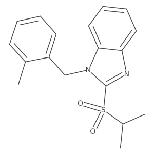 2-(isopropylsulfonyl)-1-(2-methylbenzyl)-1H-benzo[d]imidazole结构式