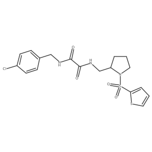 N1-(4-chlorobenzyl)-N2-((1-(thiophen-2-ylsulfonyl)pyrrolidin-2-yl)methyl)oxalamide Structure