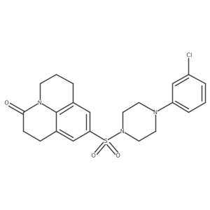 9-((4-(3-chlorophenyl)piperazin-1-yl)sulfonyl)-1,2,6,7-tetrahydropyrido[3,2,1-ij]quinolin-3(5H)-one Structure
