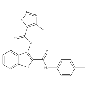 4-methyl-N-{2-[(4-methylphenyl)carbamoyl]-1-benzofuran-3-yl}-1,2,3-thiadiazole-5-carboxamide Structure