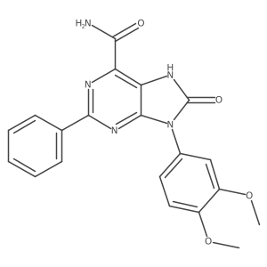 9-(3,4-dimethoxyphenyl)-8-oxo-2-phenyl-8,9-dihydro-7H-purine-6-carboxamide Structure