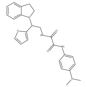 N1-(4-(dimethylamino)phenyl)-N2-(2-(furan-2-yl)-2-(indolin-1-yl)ethyl)oxalamide Structure