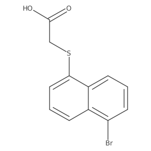 2-[(5-Bromo-1-naphthalenyl)thio]acetic acid Structure