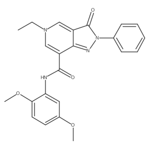 N-(2,5-dimethoxyphenyl)-5-ethyl-3-oxo-2-phenyl-3,5-dihydro-2H-pyrazolo[4,3-c]pyridine-7-carboxamide Structure