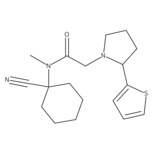 N-(1-cyanocyclohexyl)-N-methyl-2-[2-(thiophen-2-yl)pyrrolidin-1-yl]acetamide Structure