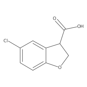 5-Chloro-2,3-dihydro-1-benzofuran-3-carboxylic acid结构式
