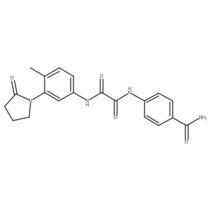 N1-(4-carbamoylphenyl)-N2-(4-methyl-3-(2-oxopyrrolidin-1-yl)phenyl)oxalamide结构式