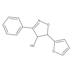 5-(2-Furanyl)-4,5-dihydro-3-phenyl-4-isoxazolol Structure