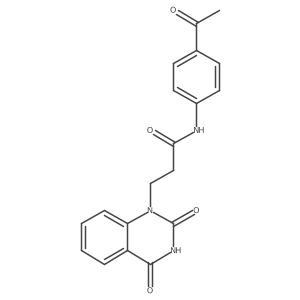 N-(4-acetylphenyl)-3-(2,4-dioxoquinazolin-1-yl)propanamide结构式