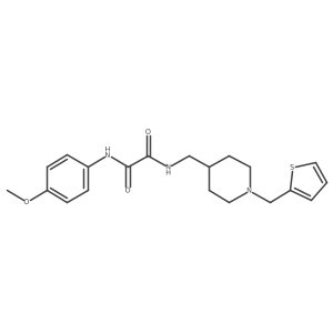 N1-(4-methoxyphenyl)-N2-((1-(thiophen-2-ylmethyl)piperidin-4-yl)methyl)oxalamide结构式