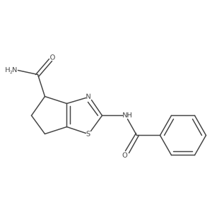 2-benzamido-5,6-dihydro-4H-cyclopenta[d]thiazole-4-carboxamide Structure