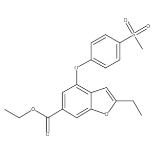 Ethyl 2-ethyl-4-[4-(methylsulfonyl)phenoxy]-1-benzofuran-6-carboxylate Structure