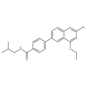 4-(2-Amino-4-ethoxy-quinazolin-6-yl)-n-isobutyl-benzamide结构式