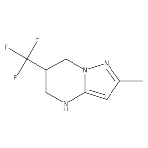 2-Methyl-6-(trifluoromethyl)-4H,5H,6H,7H-pyrazolo[1,5-A]pyrimidine结构式