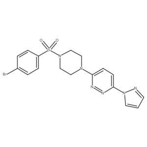 3-[4-(4-bromobenzenesulfonyl)piperazin-1-yl]-6-(1H-pyrazol-1-yl)pyridazine Structure