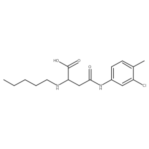 4-((3-Chloro-4-methylphenyl)amino)-4-oxo-2-(pentylamino)butanoic acid Structure