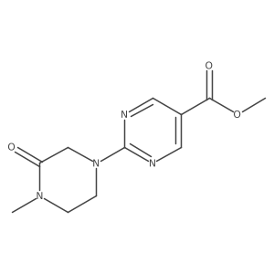 Methyl 2-(4-methyl-3-oxopiperazin-1-yl)pyrimidine-5-carboxylate结构式
