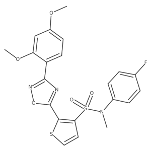 2-[3-(2,4-dimethoxyphenyl)-1,2,4-oxadiazol-5-yl]-N-(4-fluorophenyl)-N-methylthiophene-3-sulfonamide Structure